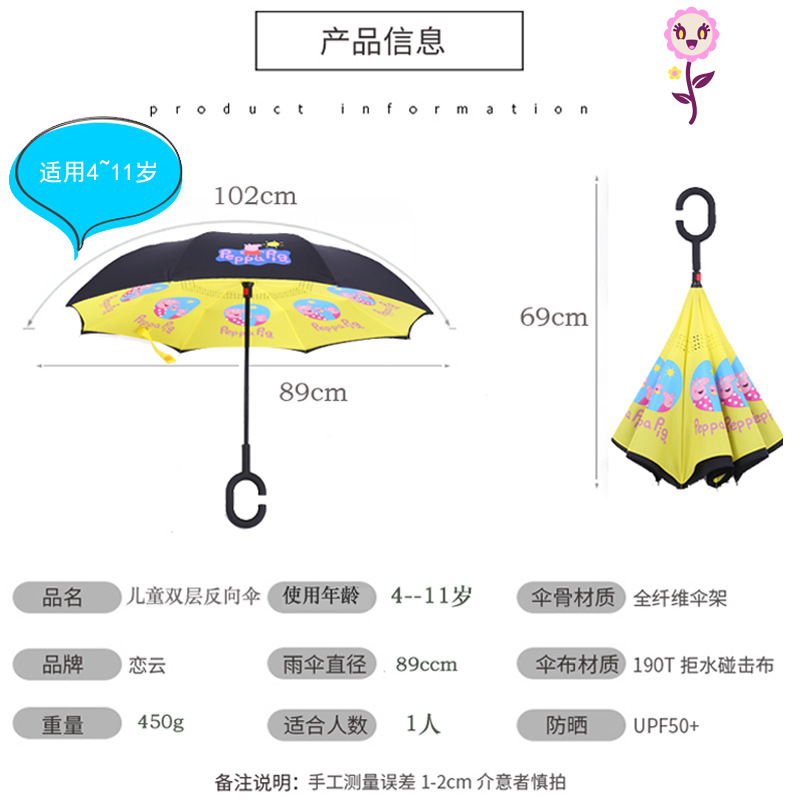 兒童反向傘尺寸
