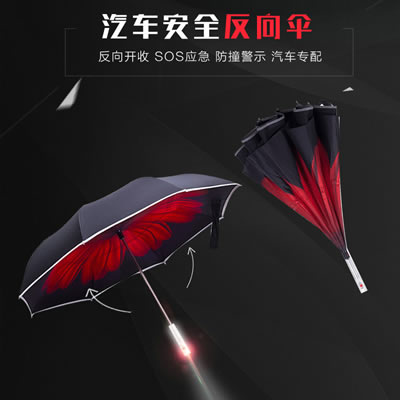 LED汽車安全警示反向傘