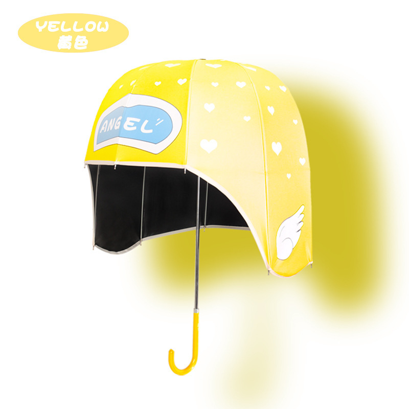 頭盔式帽子傘兒童太陽傘